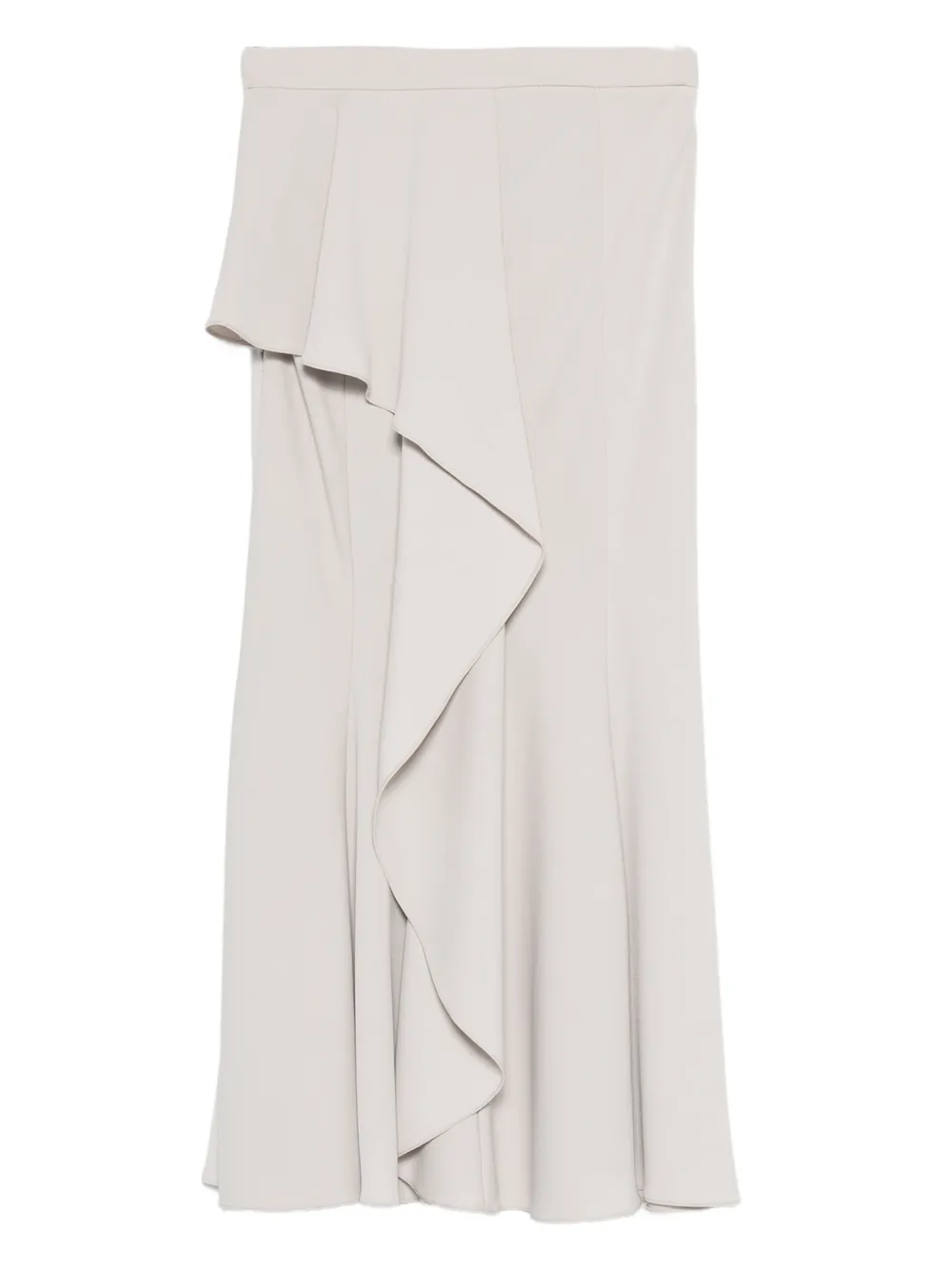 Gemy Maalouf Ruffled Asymmetric Skirt In Gray