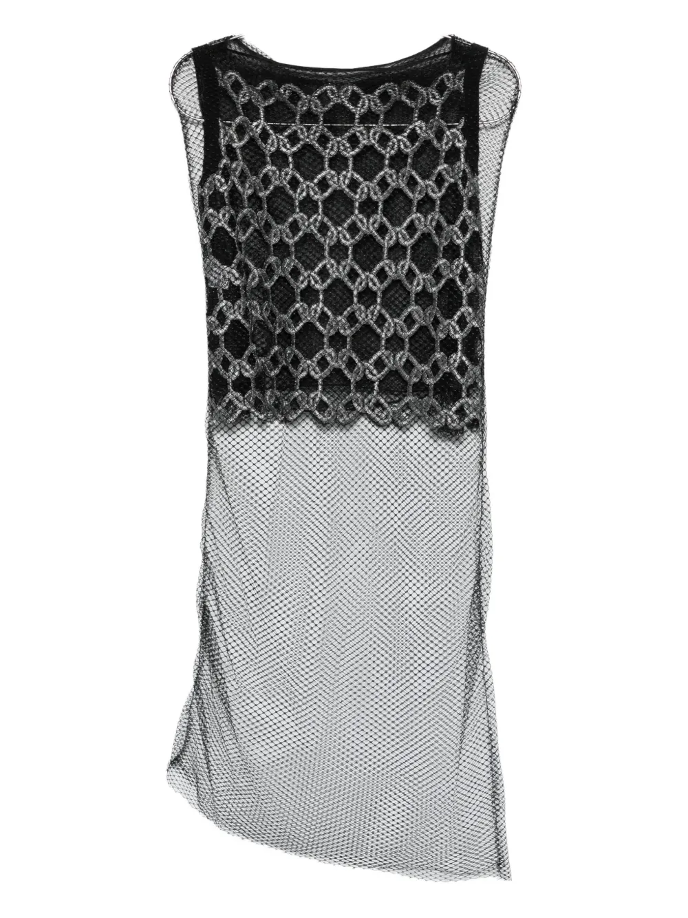 Gemy Maalouf Top con motivo geometrico - Argento