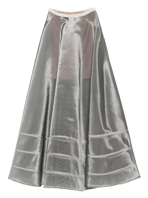 Gemy Maalouf metallic tiered skirt