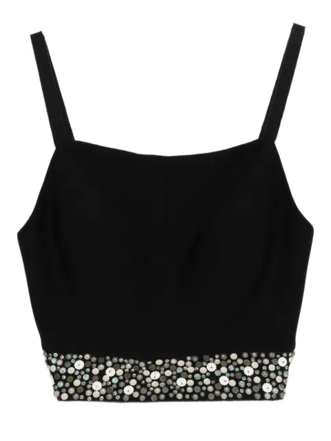 Gemy Maalouf stud-embellished cropped top