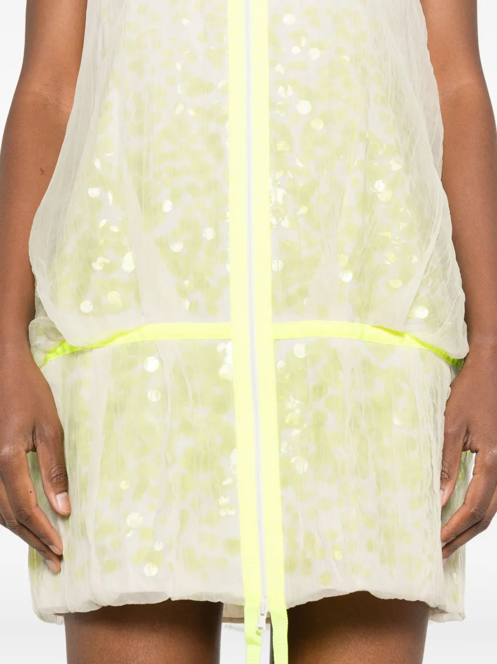 Gemy Maalouf Sequin-embellished Minidress In White