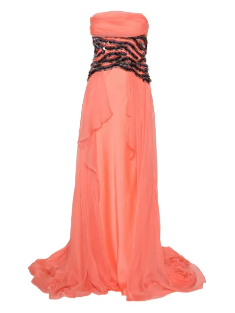 Gemy Maalouf embellished layered maxi dress