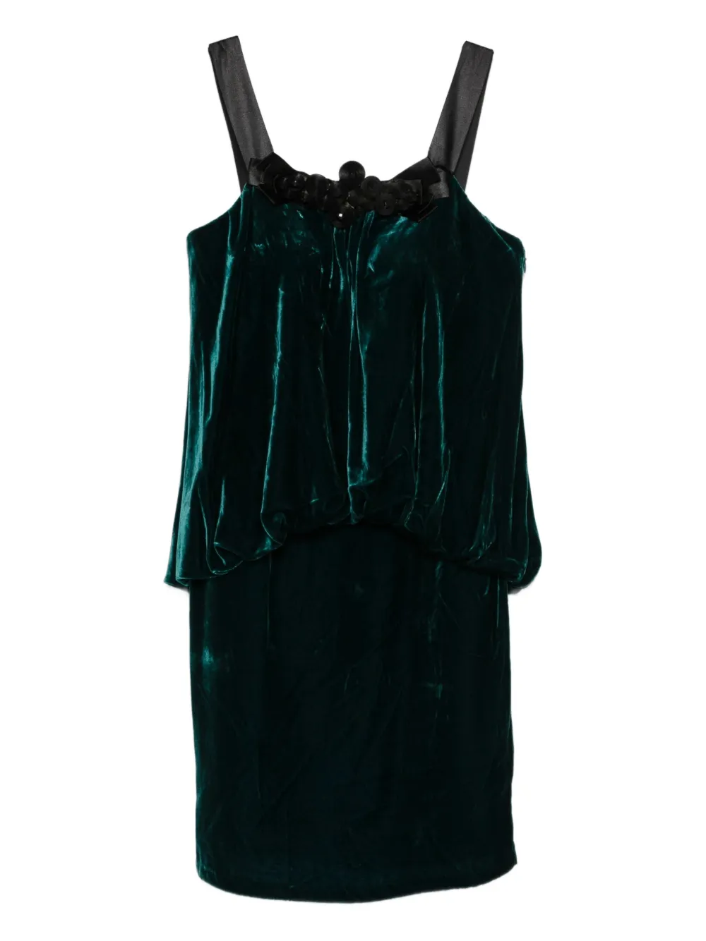 Gemy Maalouf sleeveless velvet dress | Blue | Image 1