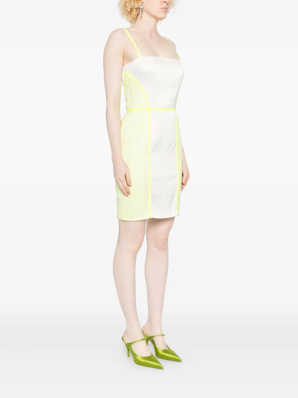 Gemy Maalouf Panelled Mini Dress In White