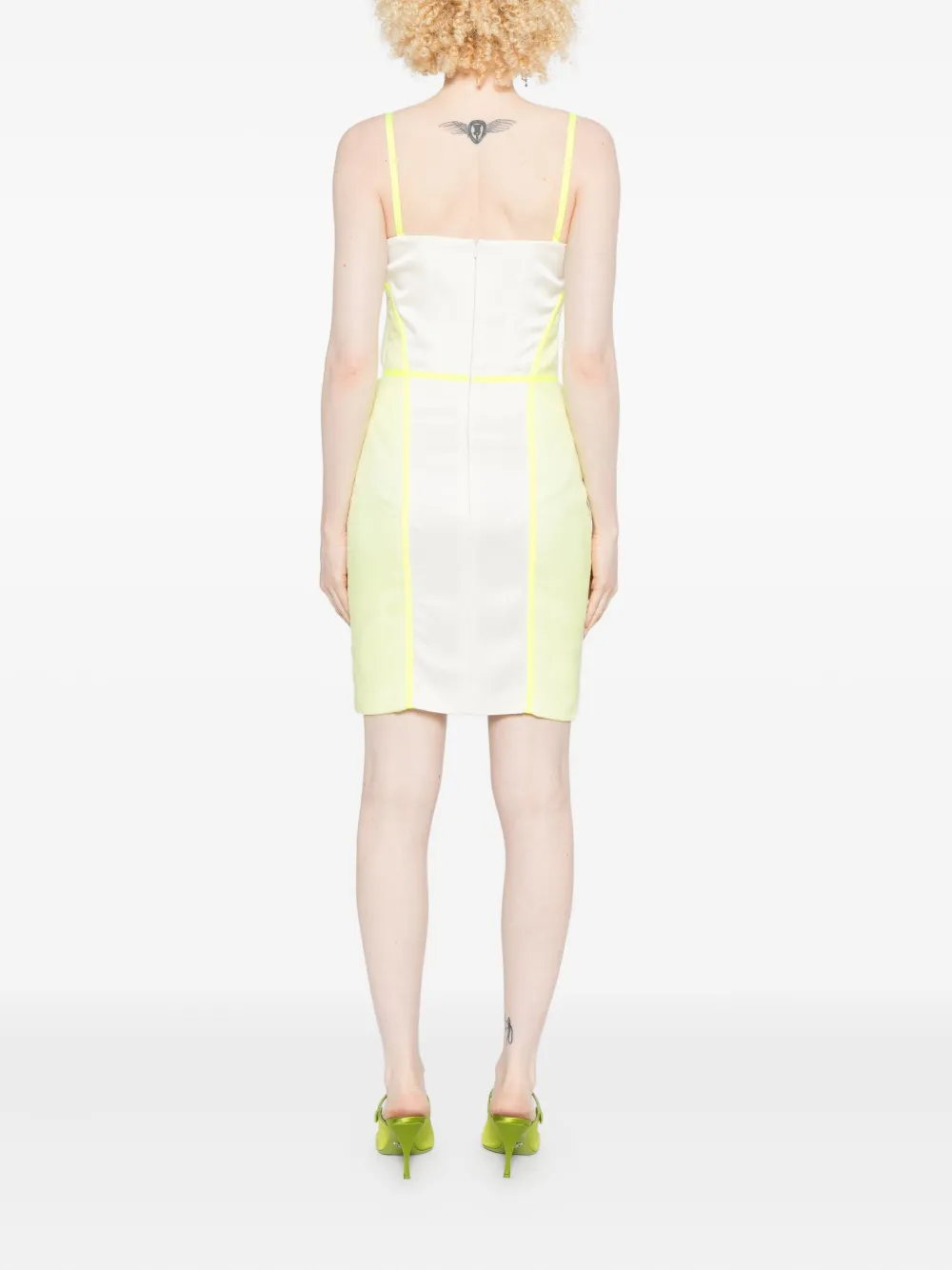Gemy Maalouf Panelled Mini Dress In White