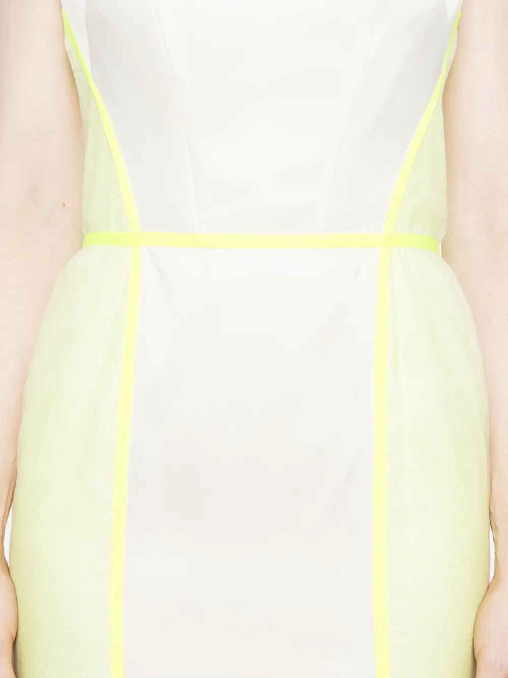 Gemy Maalouf Panelled Mini Dress In White