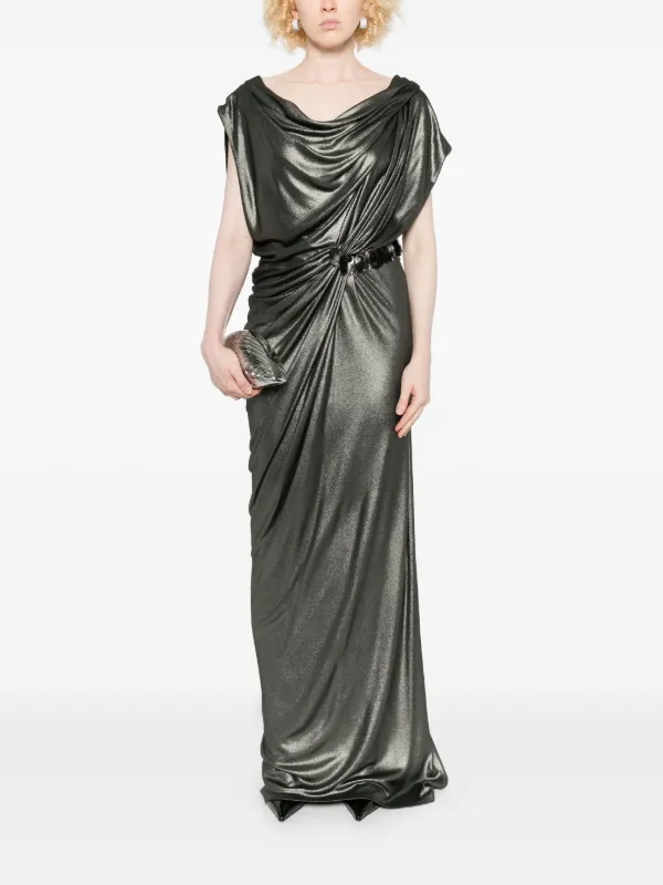 Gemy Maalouf embellished draped maxi dress