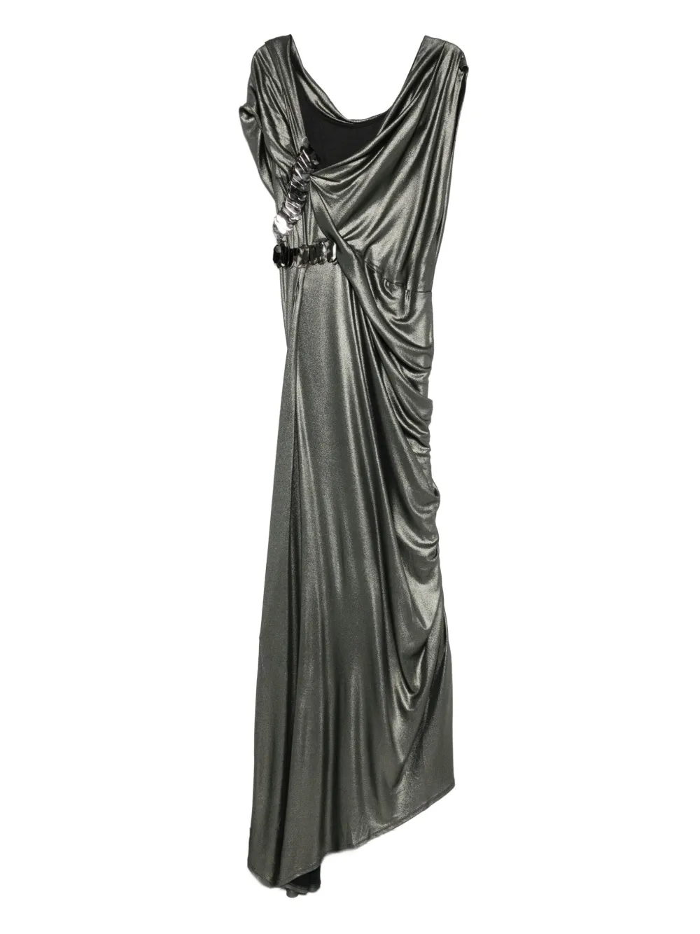 Gemy Maalouf embellished draped maxi dress | Silver | Image 1