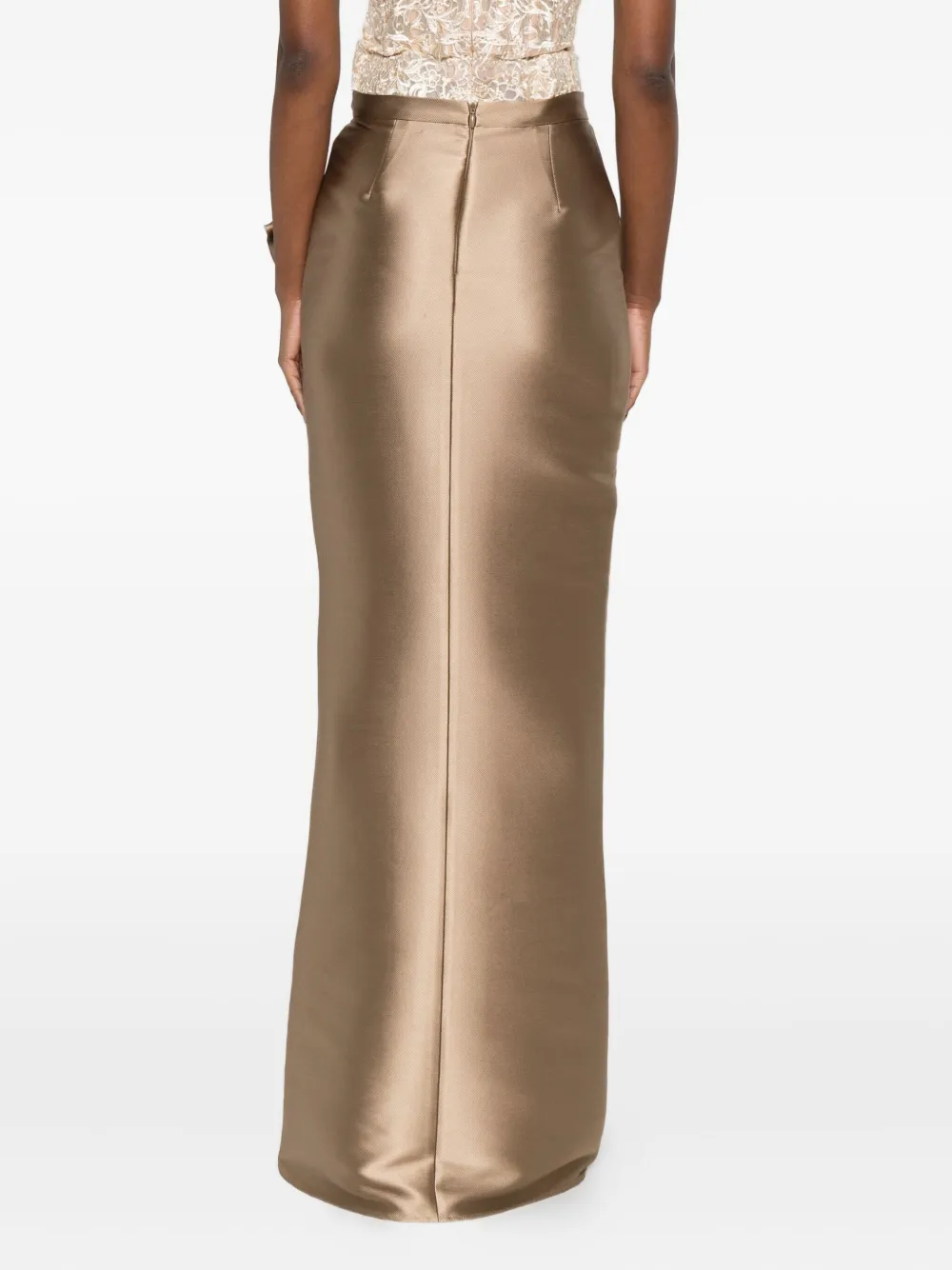 Gemy Maalouf Rok met ruches Beige