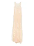 Gemy Maalouf lace-embellished tulle dress - Neutrals