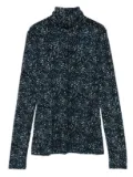 Proenza Schouler White Label Audrey Cheetah print top - Blue