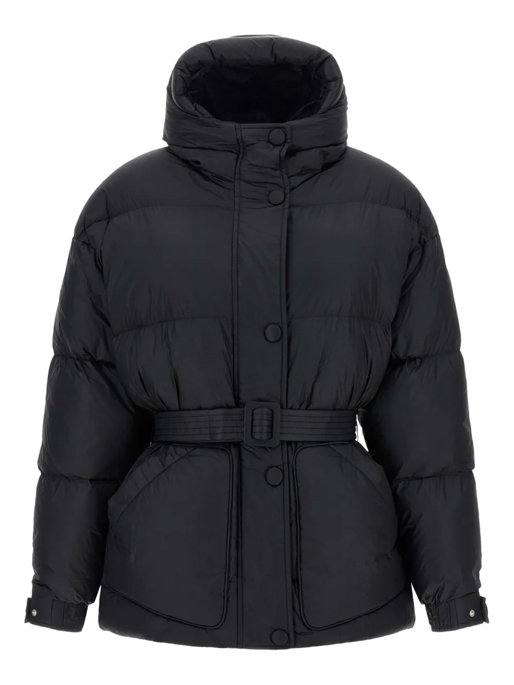 Ienki Ienki quilted belted puffer jacket - ブラック Ienki Ienki quilted belted puffer jacket - ブラック