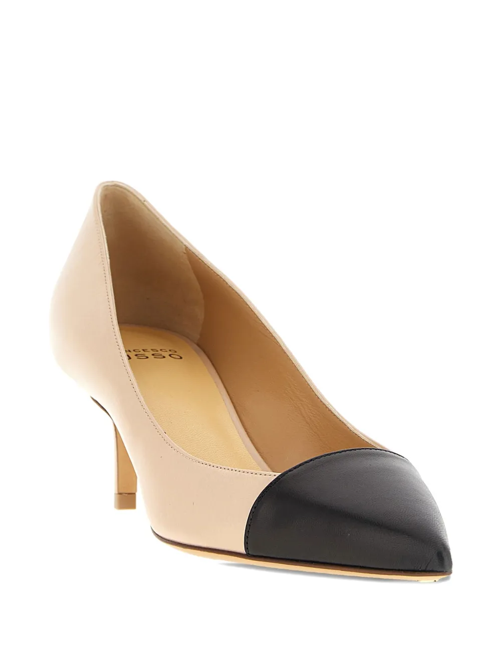 Francesco Russo 55mm Contrast-toe Pointed Pumps In Pink
