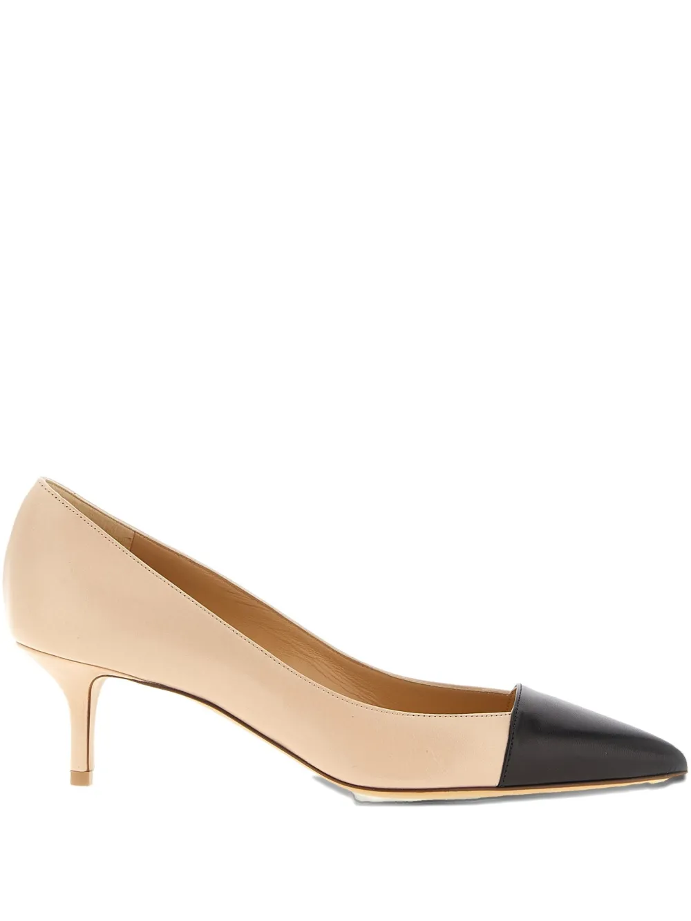 Francesco Russo 55mm Contrast-toe Pointed Pumps In Pink