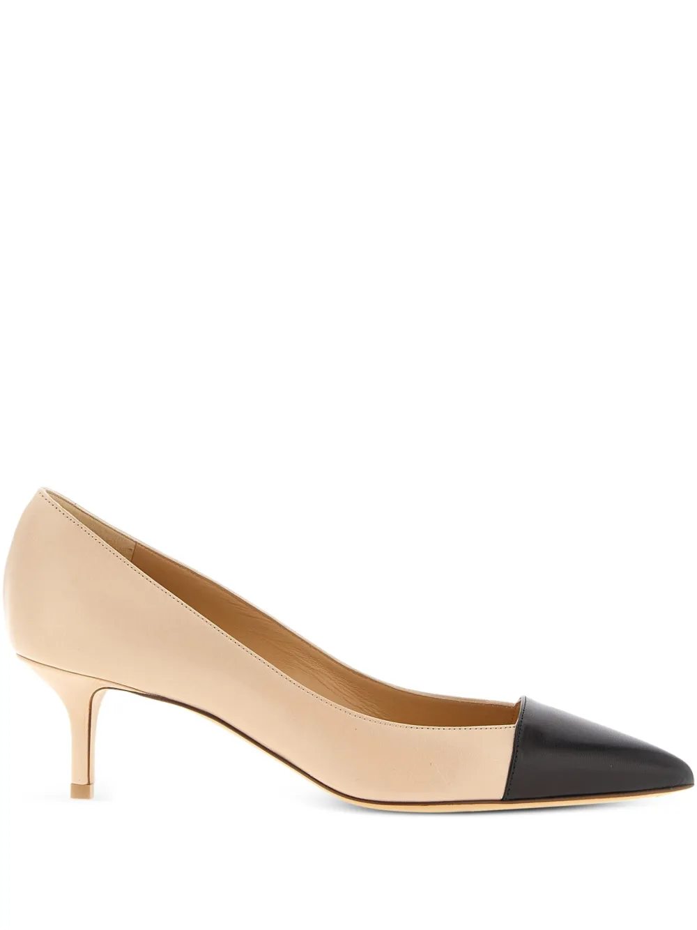 Francesco Russo 55mm contrast-toe pointed pumps Pink