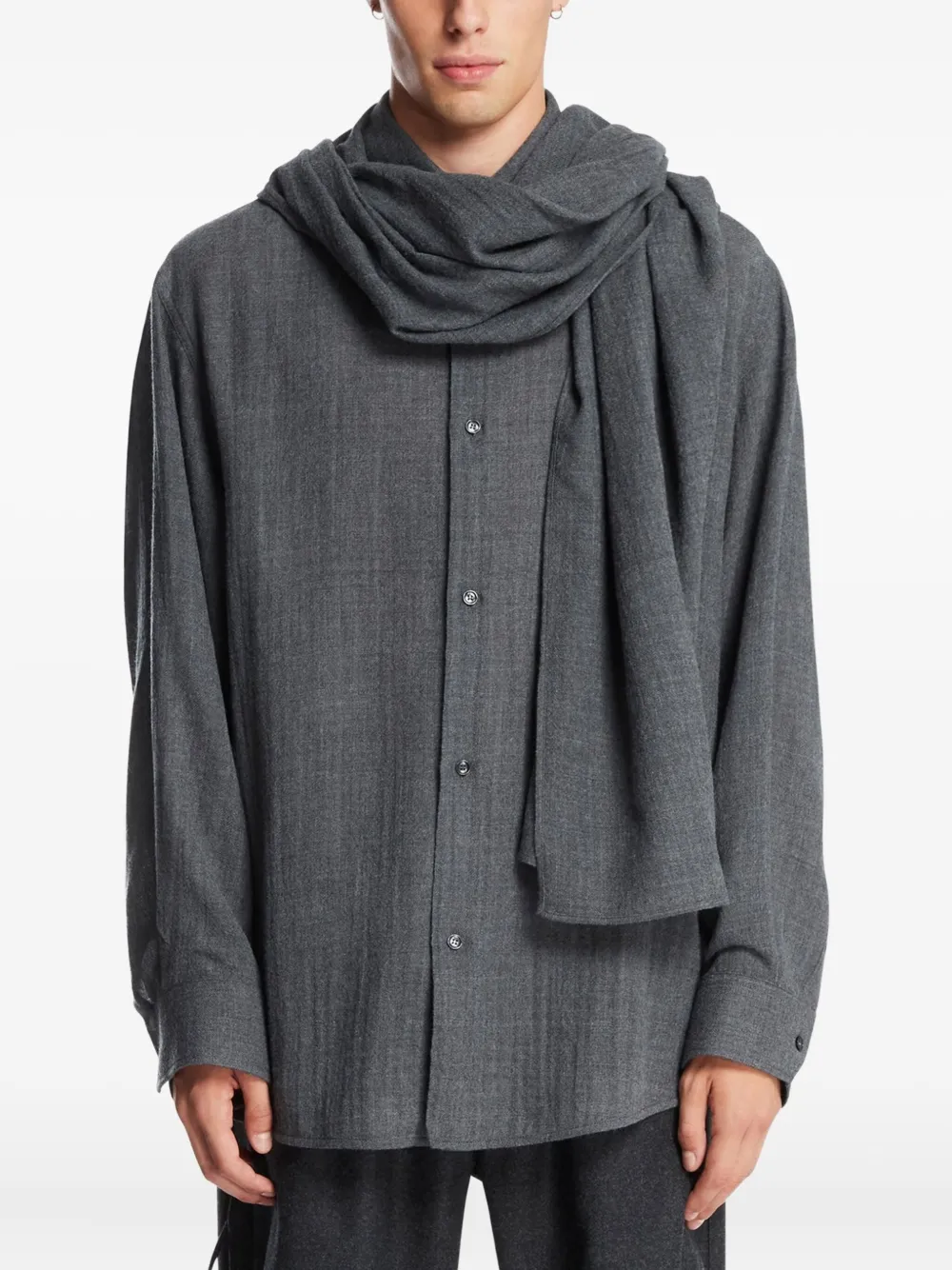 DARKPARK camisa con mascada removible | gris | Image 1