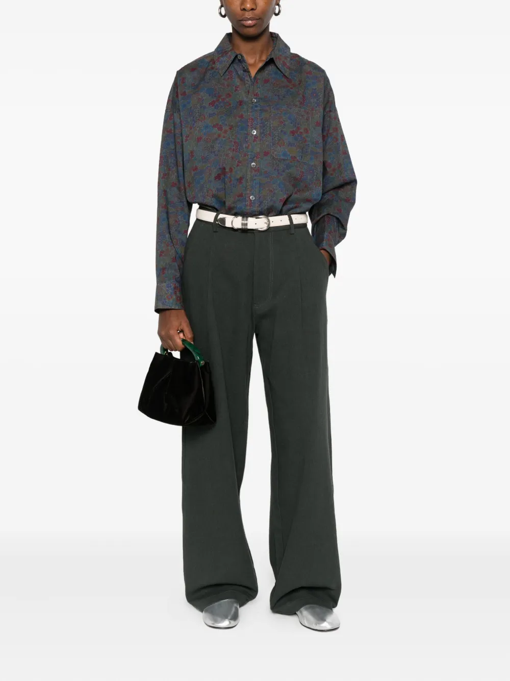 6397 Geplooide broek - Grijs