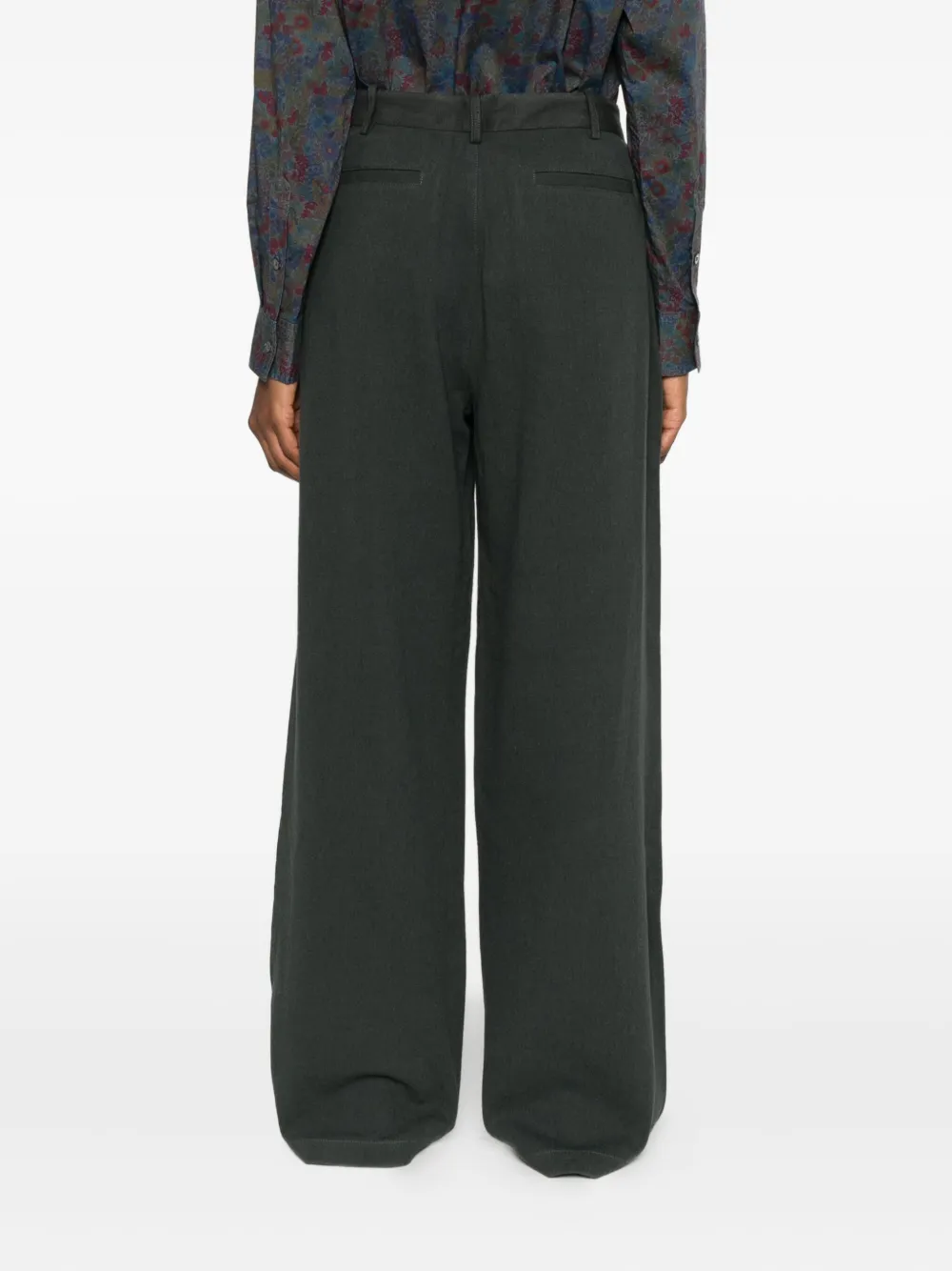 6397 Geplooide broek Grijs
