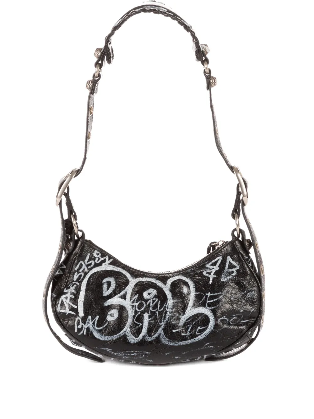 Balenciaga Pre-Owned graffiti-print shoulder bag | Black | Image 1
