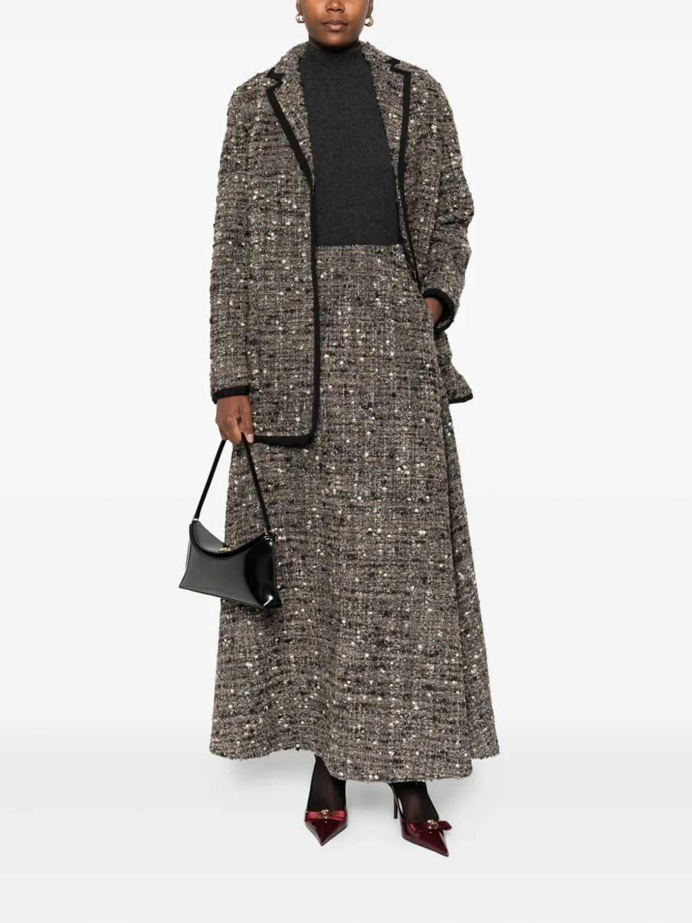 Giambattista Valli tweed trimmed coat | Single Breasted Coats | Image 2
