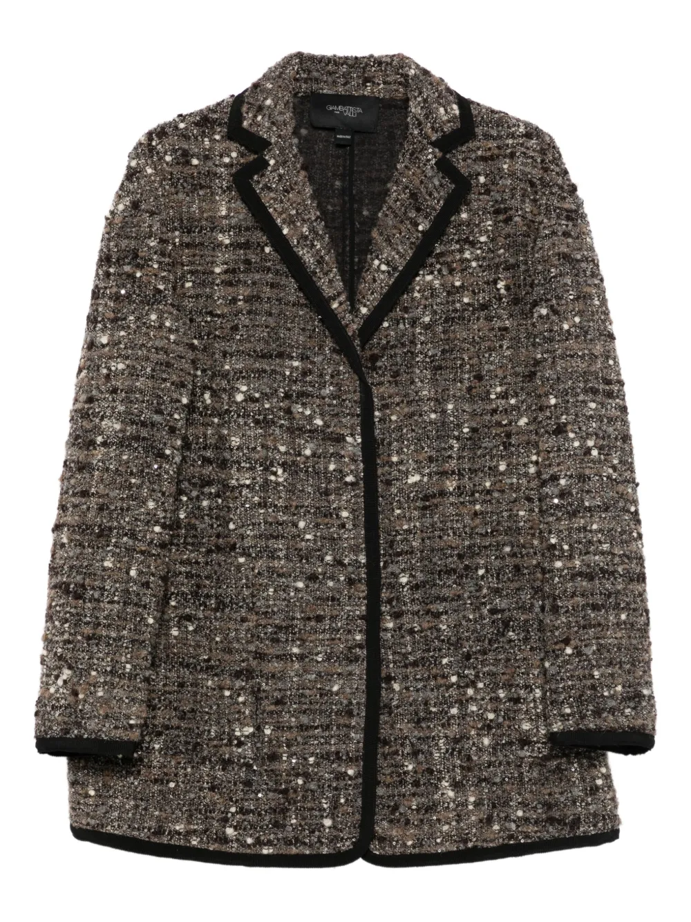 Giambattista Valli tweed trimmed coat | Grey | Image 1