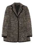 Giambattista Valli tweed trimmed coat - Grey