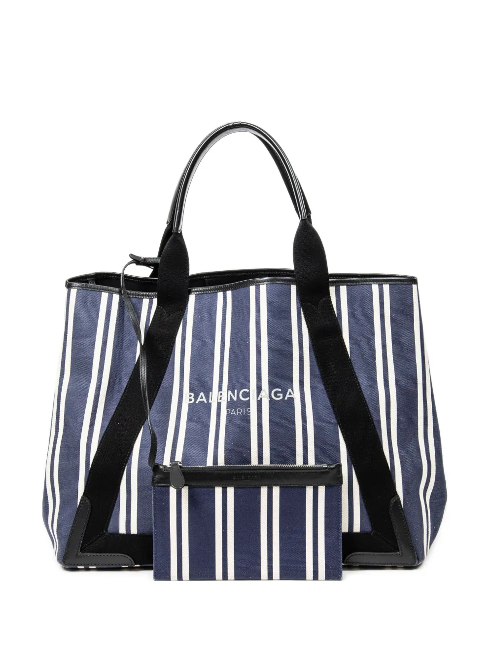 Balenciaga Pre-Owned striped tote bag - Blue