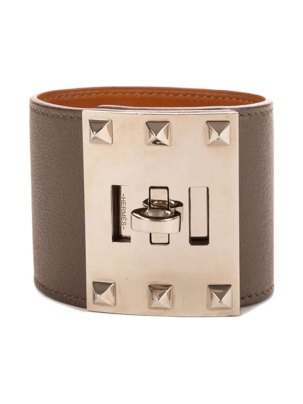 Hermès Pre-Owned Bracciale Kelly Dog con borchie - Argento