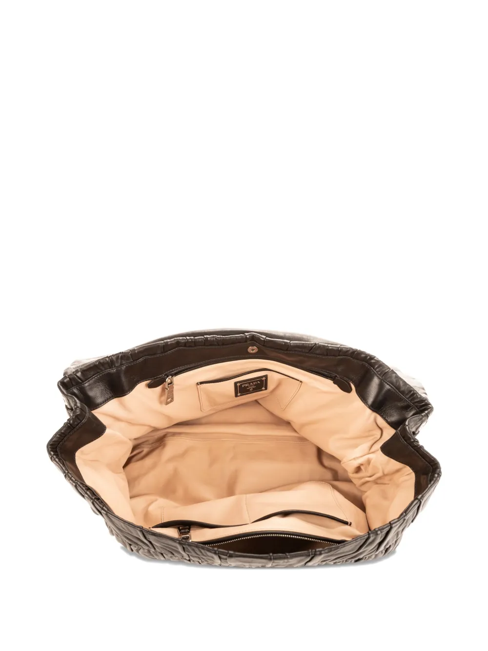 Pre-owned Prada Pleated Clutch Bag In Black