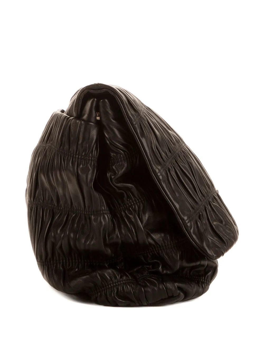 Pre-owned Prada Pleated Clutch Bag In Black