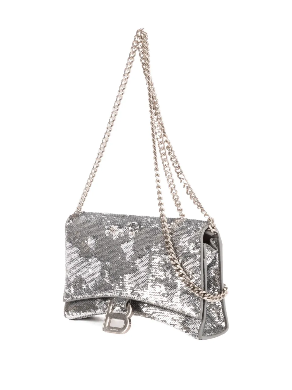 Sequin-Embellished Chain Bag