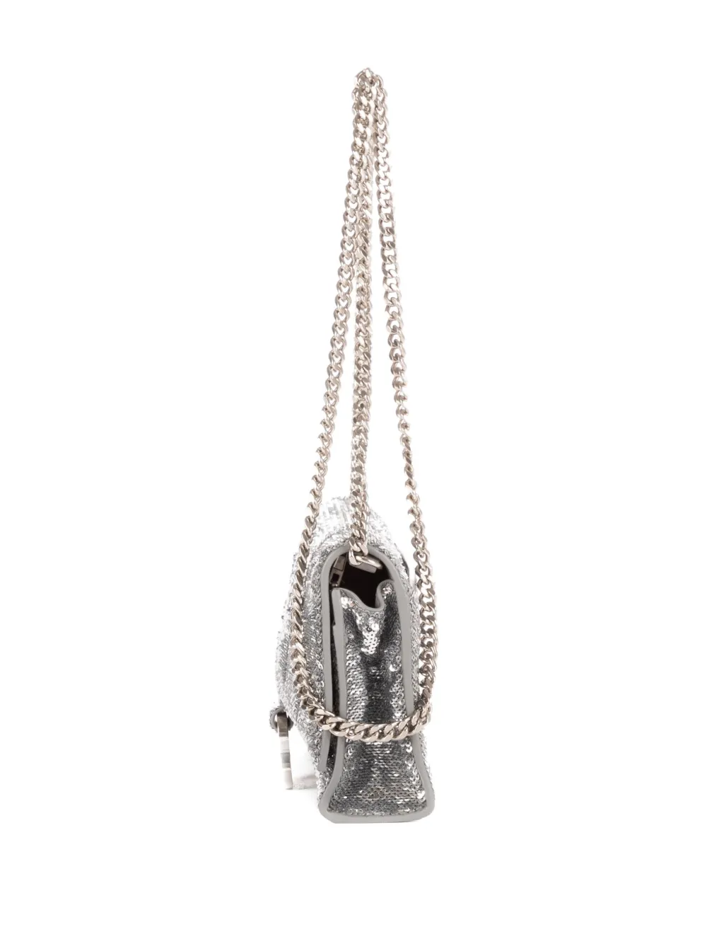 Sequin-Embellished Chain Bag