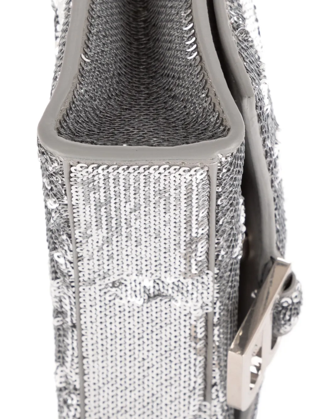 Sequin-Embellished Chain Bag