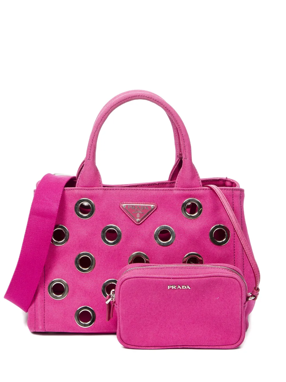 Prada Pre-Owned Borsa tote con occhielli - Rosa