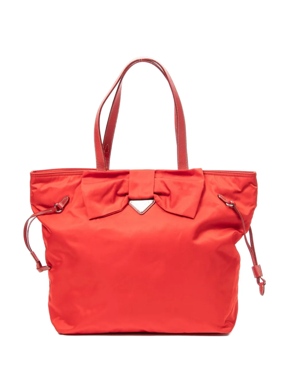 Prada Pre-Owned bow-detail tote bag - Red