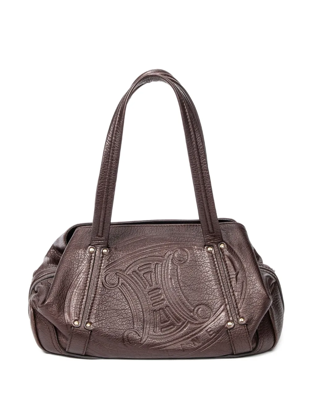 Celine Pre-Owned Borsa tote Triomphe Open - Marrone