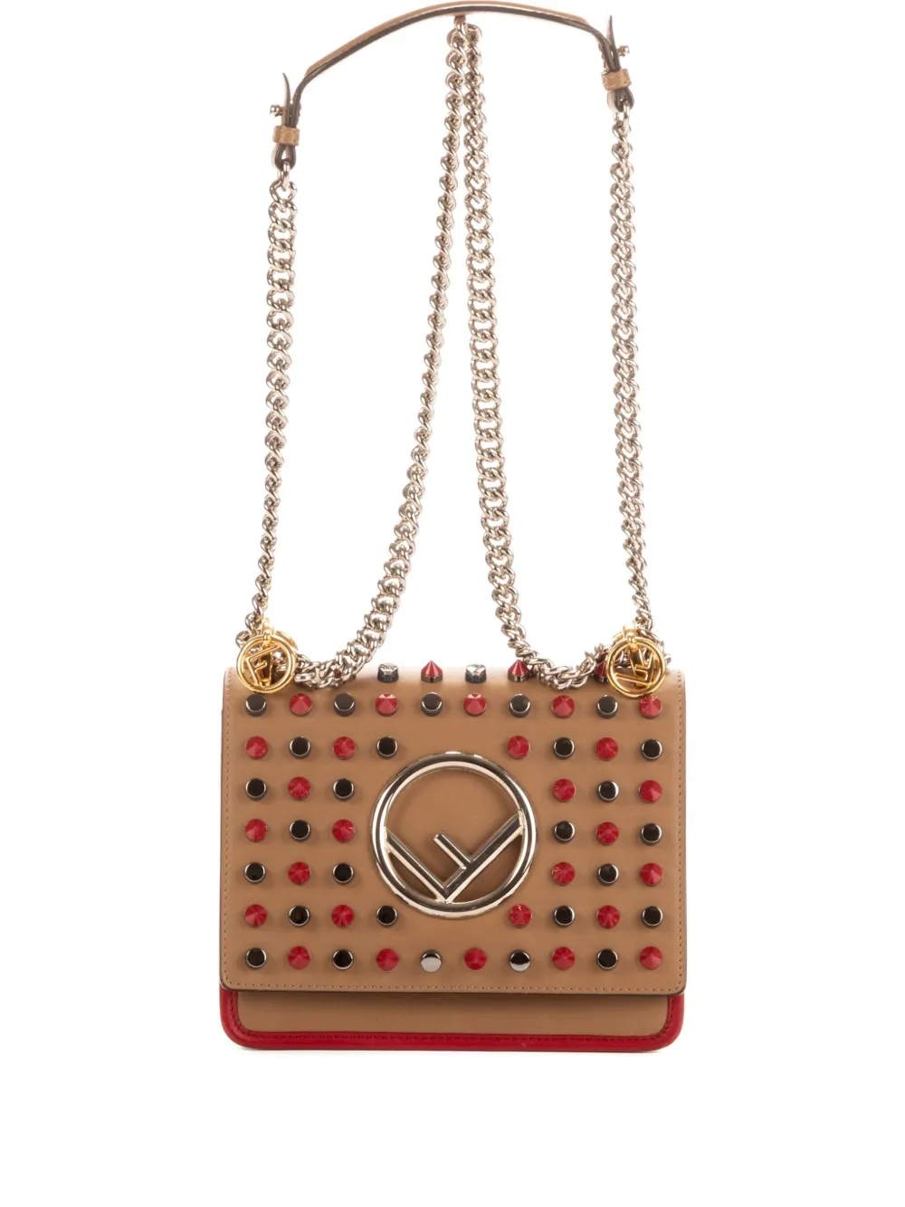 Fendi Pre-Owned Borsa a spalla con borchie 2000 - Toni neutri