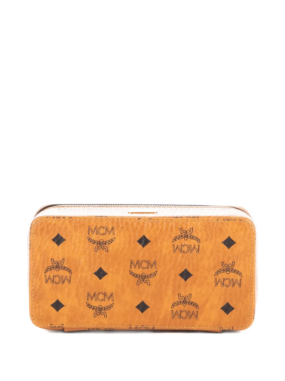  Mcm Pre-owned Logo-print Top-handle Bag - Brown 