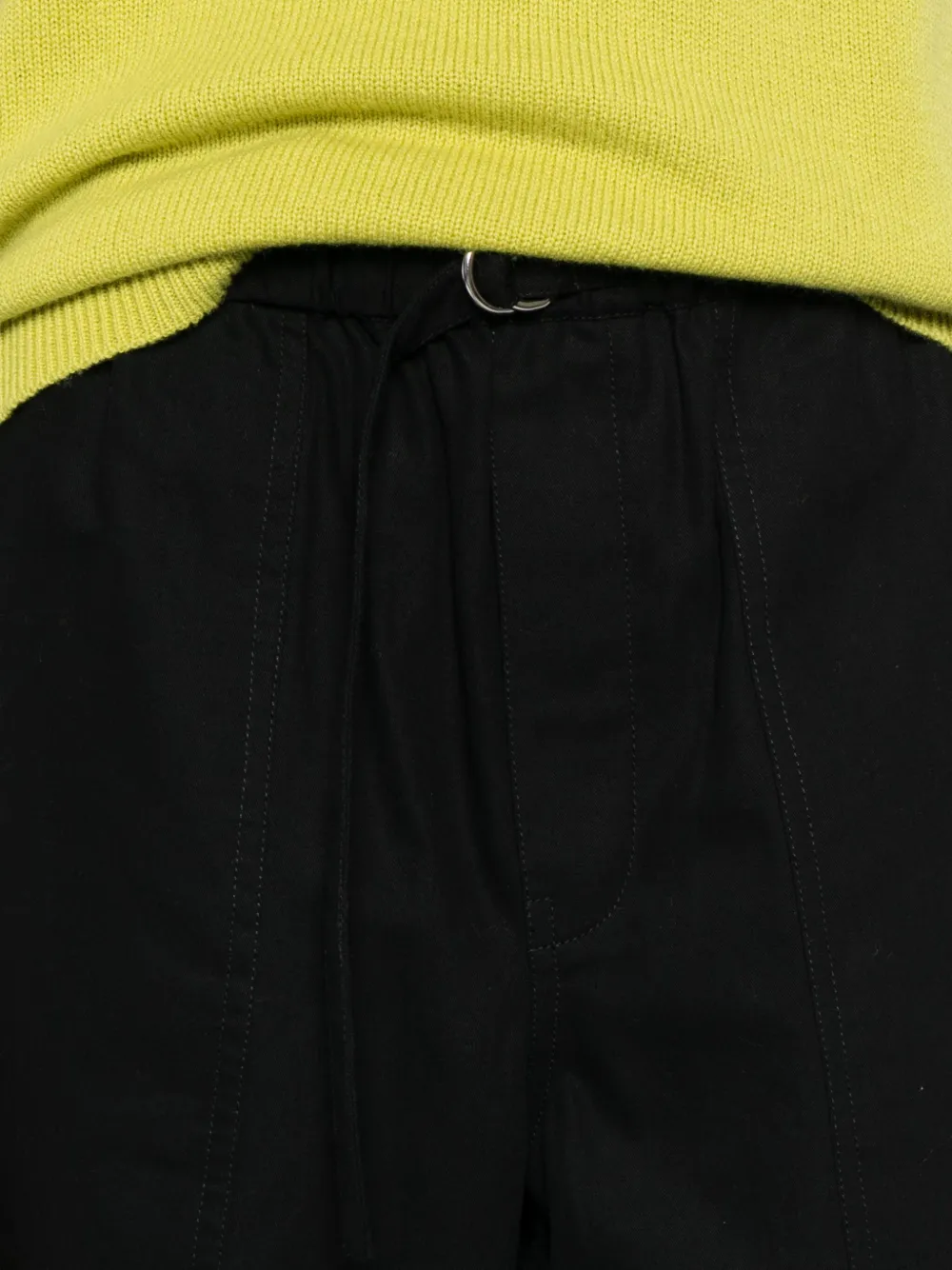 6397 Elasticated-waist Patch-pocket Shorts In Black