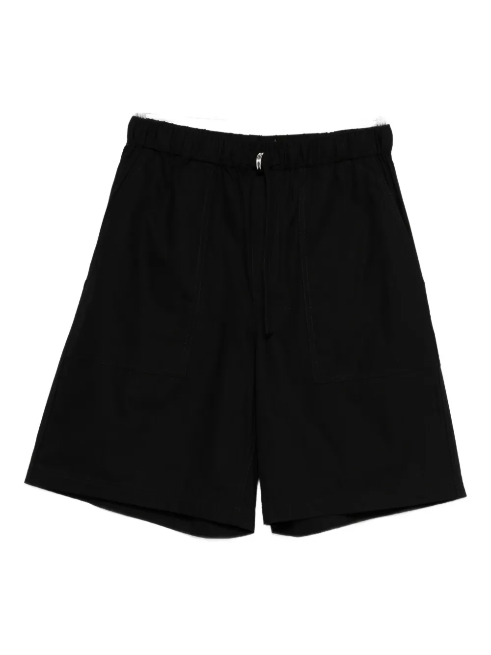 6397 Shorts con vita elasticizzata e tasca applicata - Nero