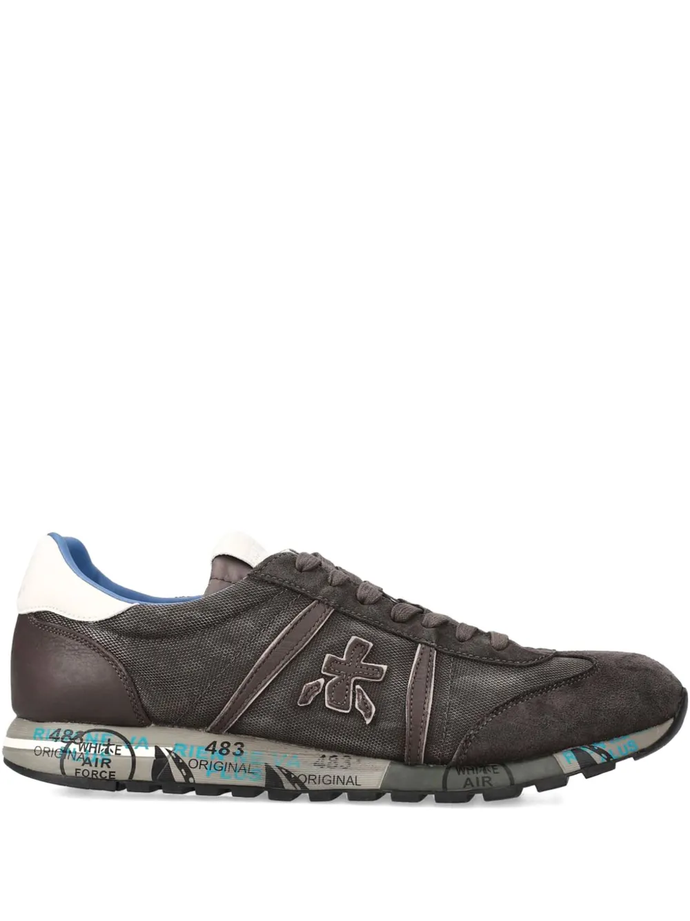 Premiata Lucy 7768 paneled-suede sneakers Brown