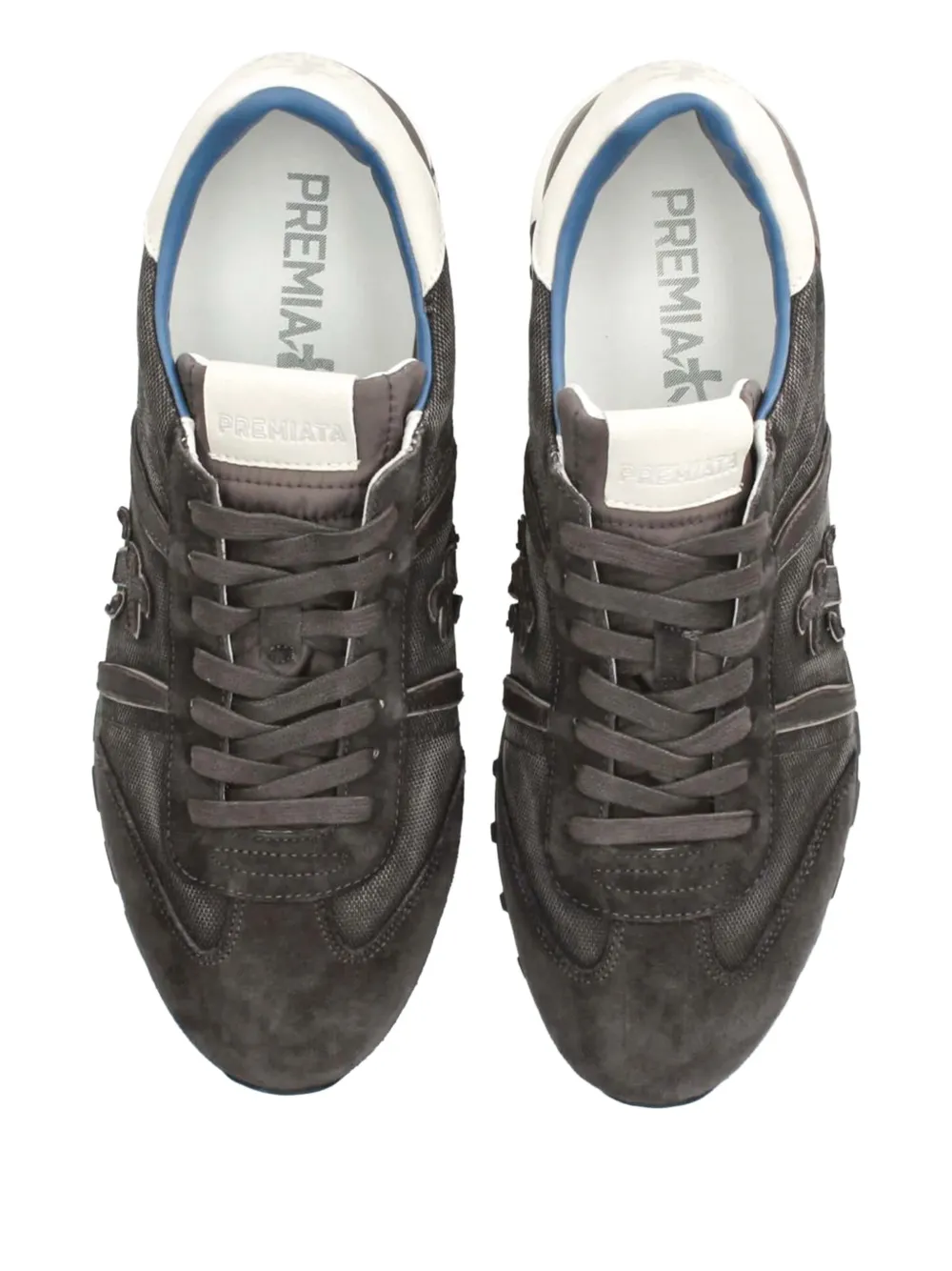 Premiata Lucy 7768 suède sneakers met vlakken Bruin