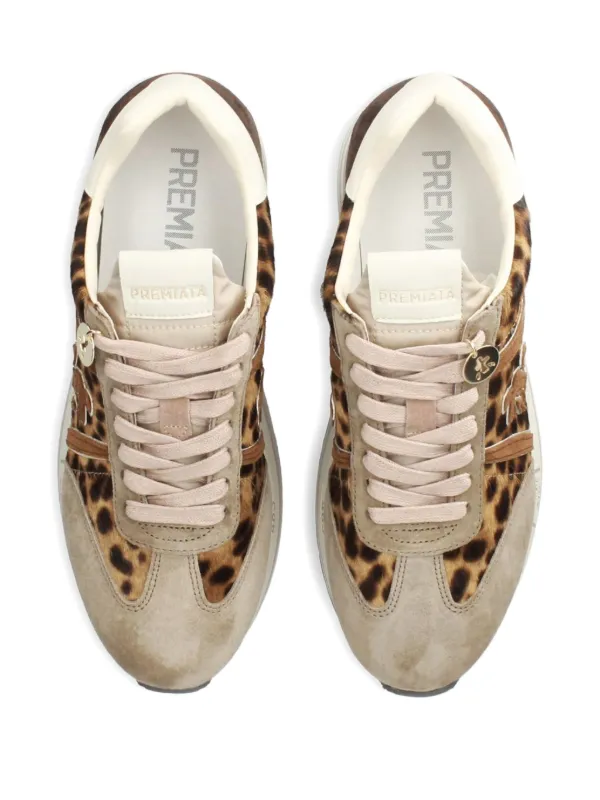 Premiata Beth 7741 leopard-print Platform Sneakers Brown