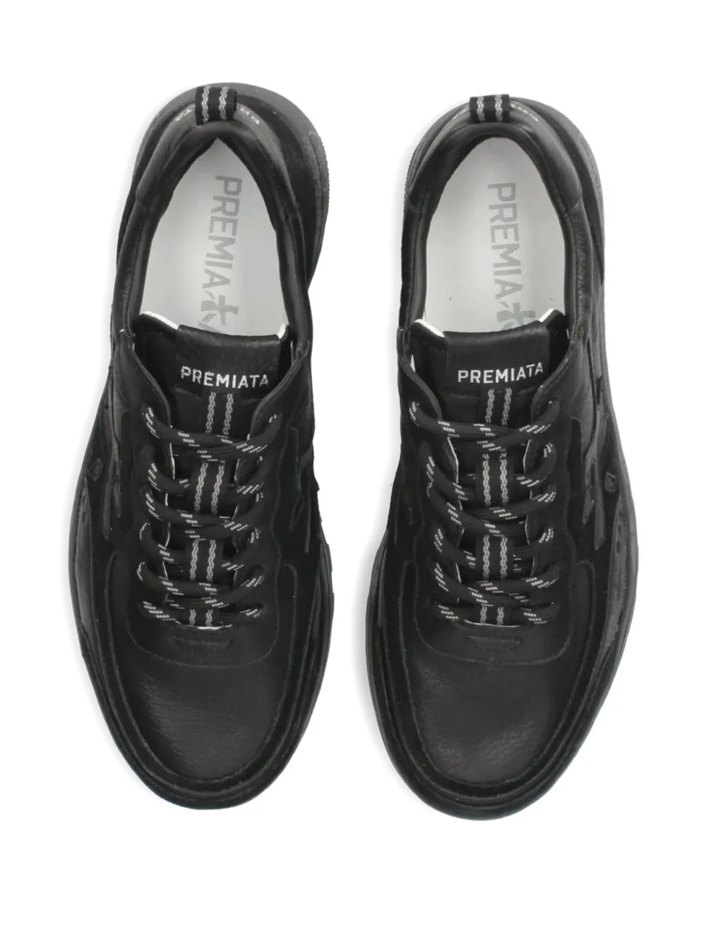 Premiata Nous 7732 lace-up suede-detail sneakers Black