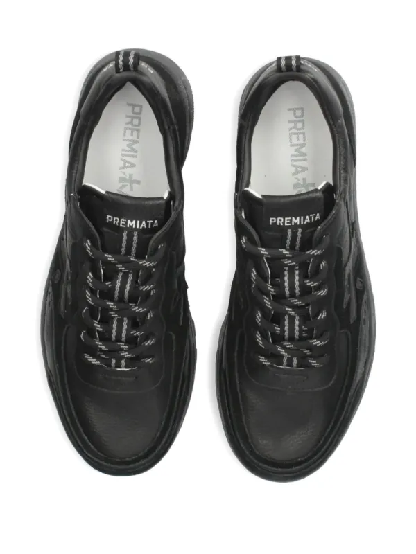Premiata Nous 7732 lace-up suede-detail Sneakers | Black 