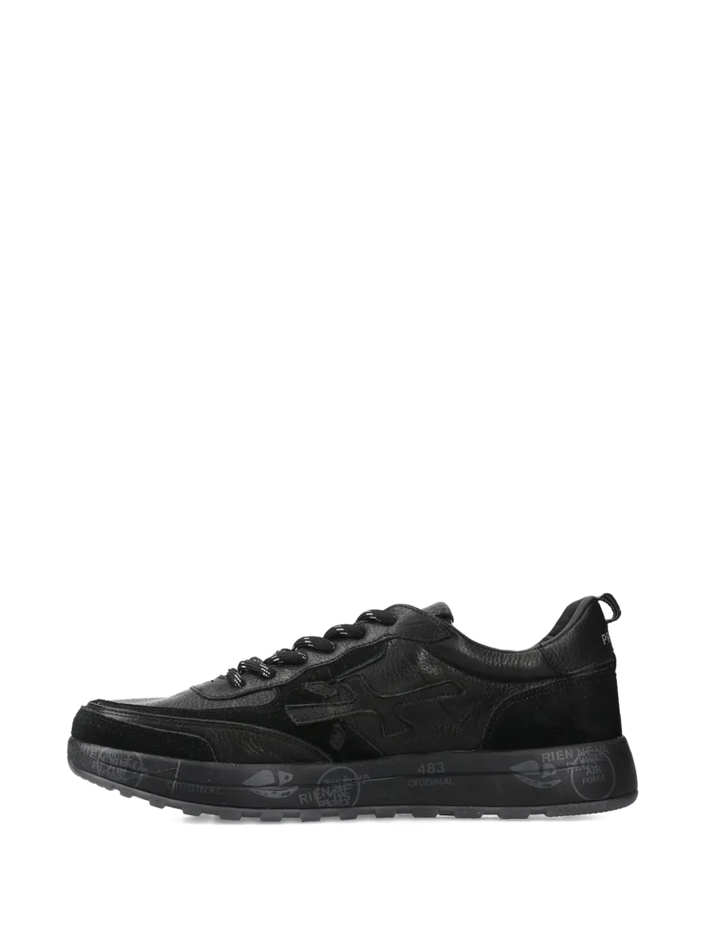Premiata Nous 7732 lace-up suede-detail sneakers Black
