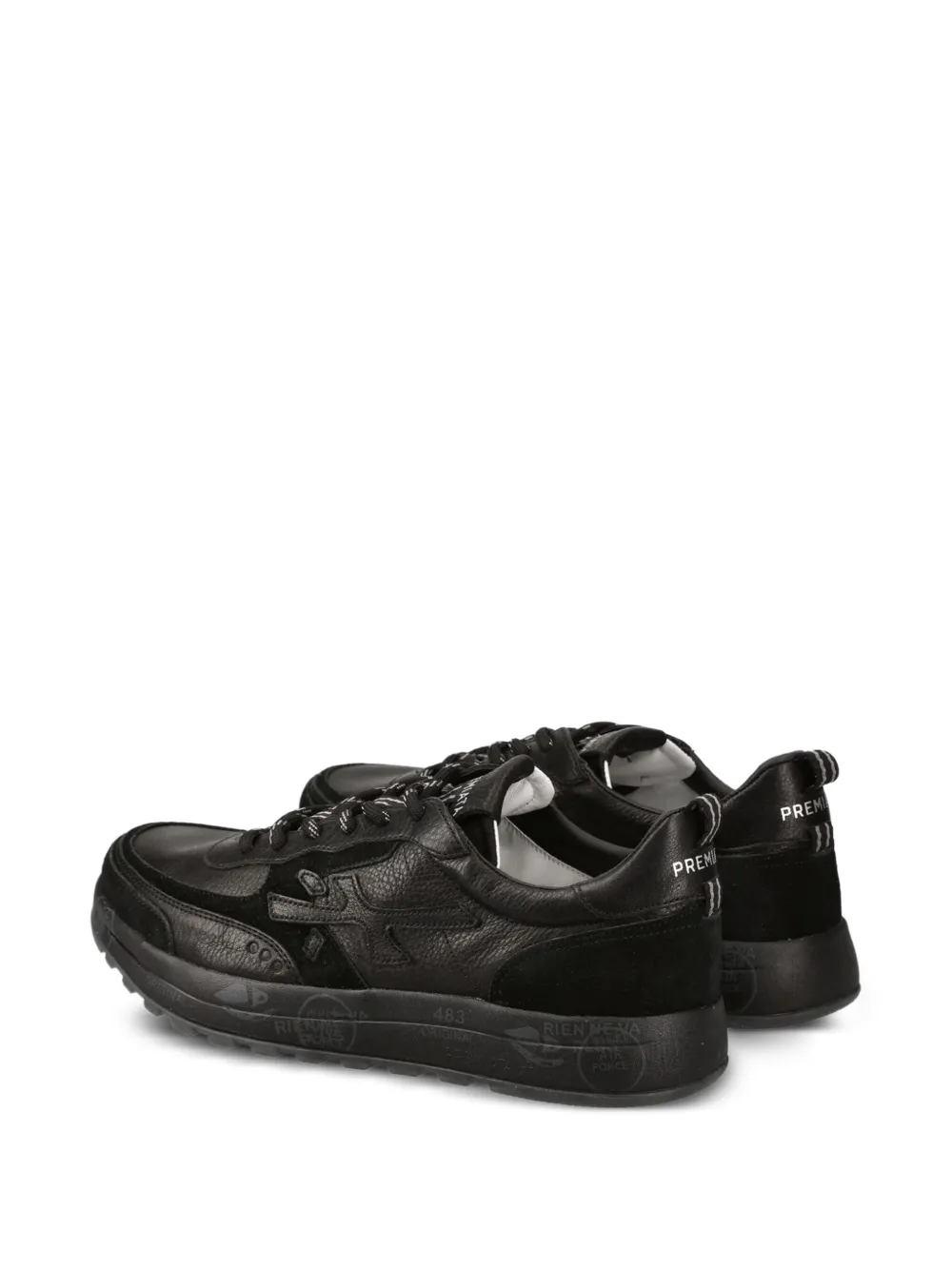 Premiata Nous 7732 sneakers met suède detail Zwart