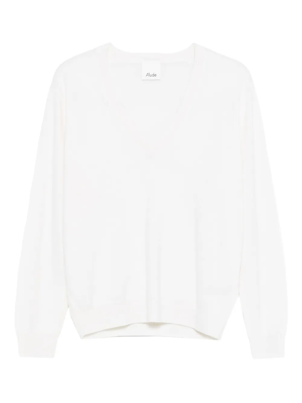 Allude Vネック ニットウェア - ホワイト Allude Vネック ニットウェア - ホワイト