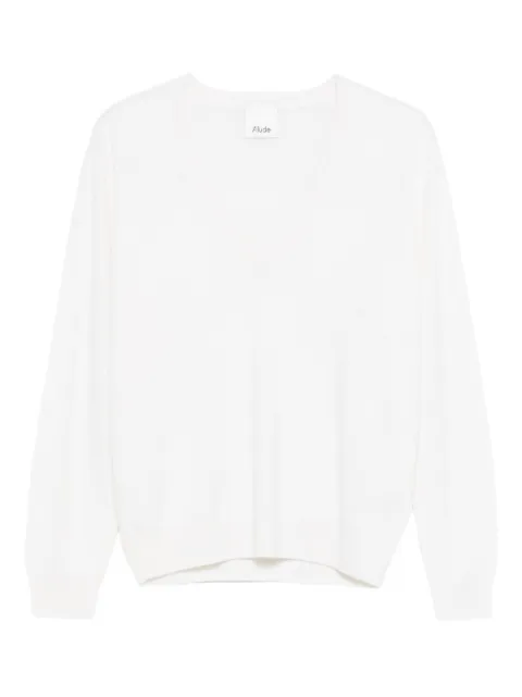 Allude V-neck long-sleeve knitwear
