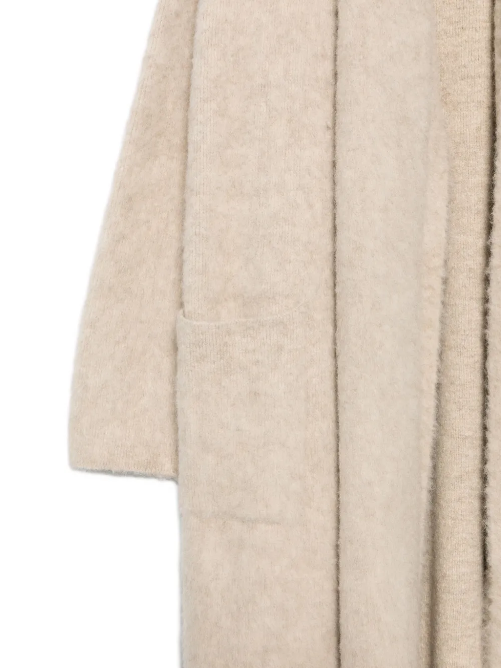 Roberto Collina Vest met sjaalkraag en zak Beige